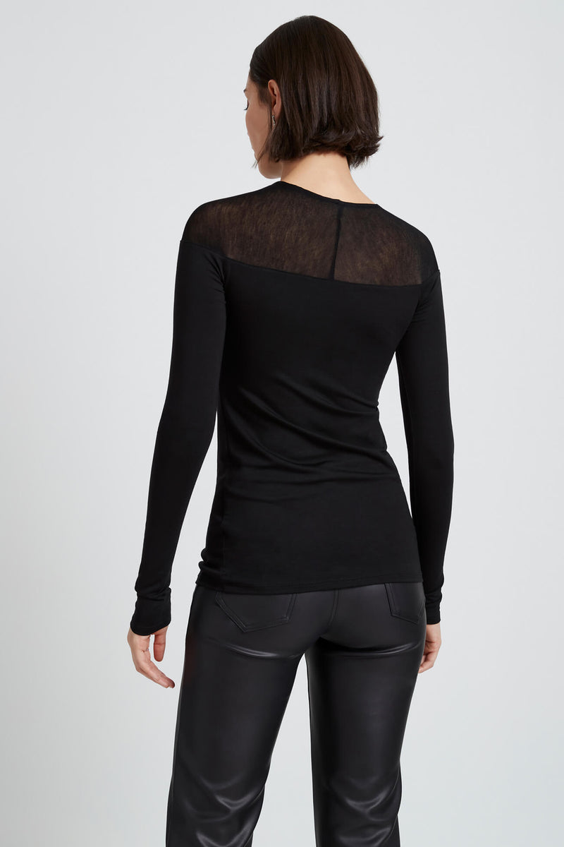 Black Off The Shoulder Silhouette - Pearl Top | Marcella