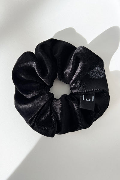 Large Hair Tie Accessory - Black Velvet Scrunchie | Marcella